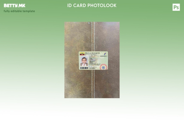 модерен стил Ecuador ID photolook FRONT шаблон